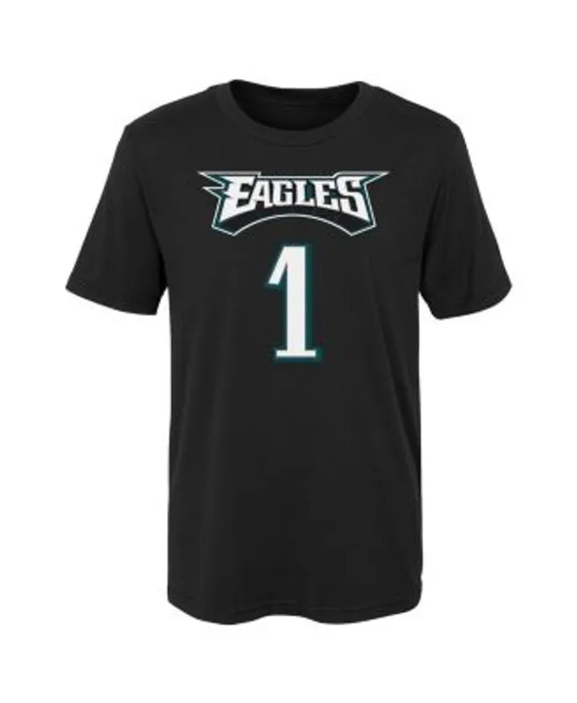 Youth Philadelphia Eagles DeVonta Smith Black Mainliner Player Name &  Number T-Shirt