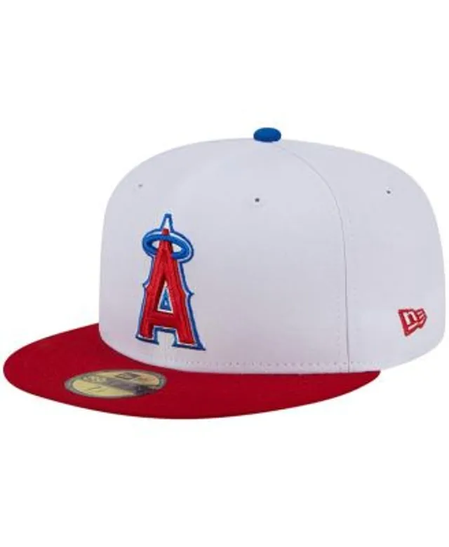 New Era Men's White, Red Los Angeles Angels Undervisor 59FIFTY Fitted Hat