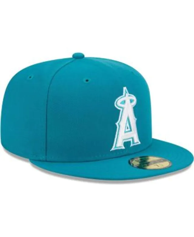 New Era Sky Blue/cilantro Los Angeles Angels 2002 World Series 59fifty  Fitted Hat In Light Blue