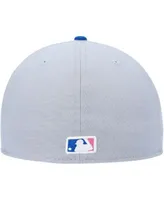 New Era Men's Gray, Blue Boston Red Sox Dolphin 59FIFTY Fitted Hat