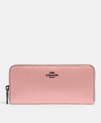 COACH Double Corner Zip Wristlet in Pebble Leather - Macy's