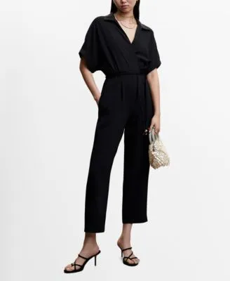 Women's Lace Shirt Jumpsuit