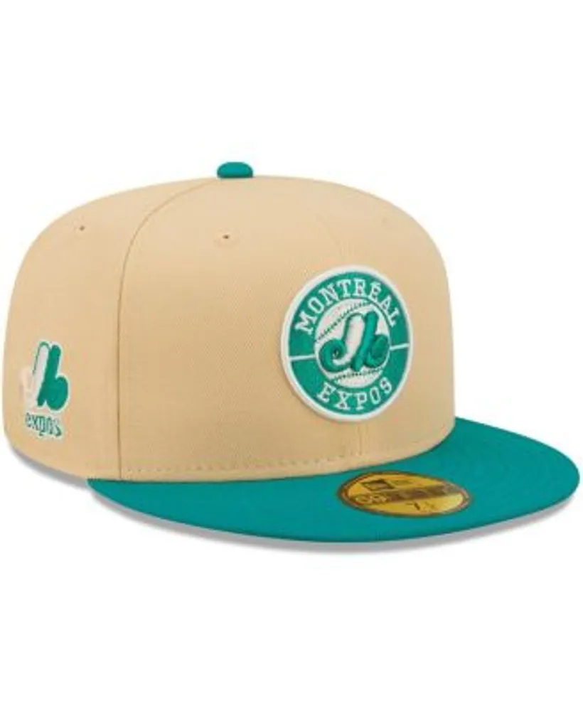 New Era Men's Natural, Teal Montreal Expos Cooperstown Collection Mango  Forest 59FIFTY fitted hat