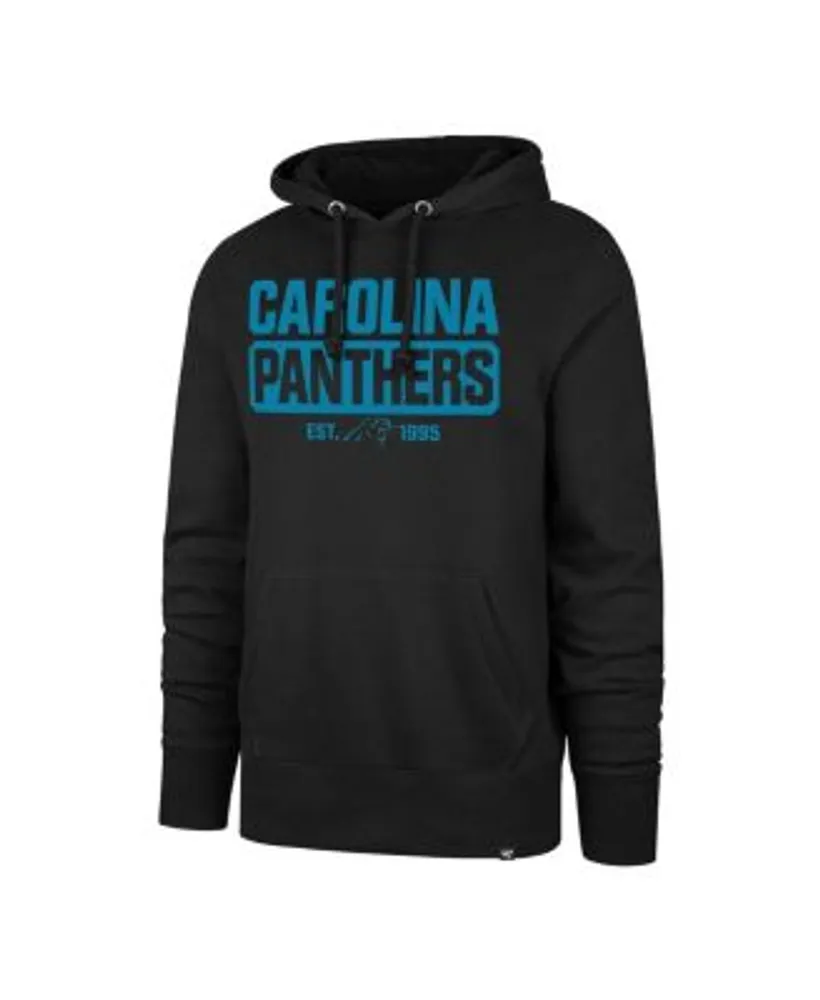 47 Brand Men's Black Carolina Panthers Box Out Headline Pullover