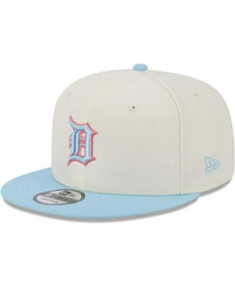 Men's White and Light Blue Detroit Tigers Spring Basic Two-Tone 9FIFTY  Snapback Hat