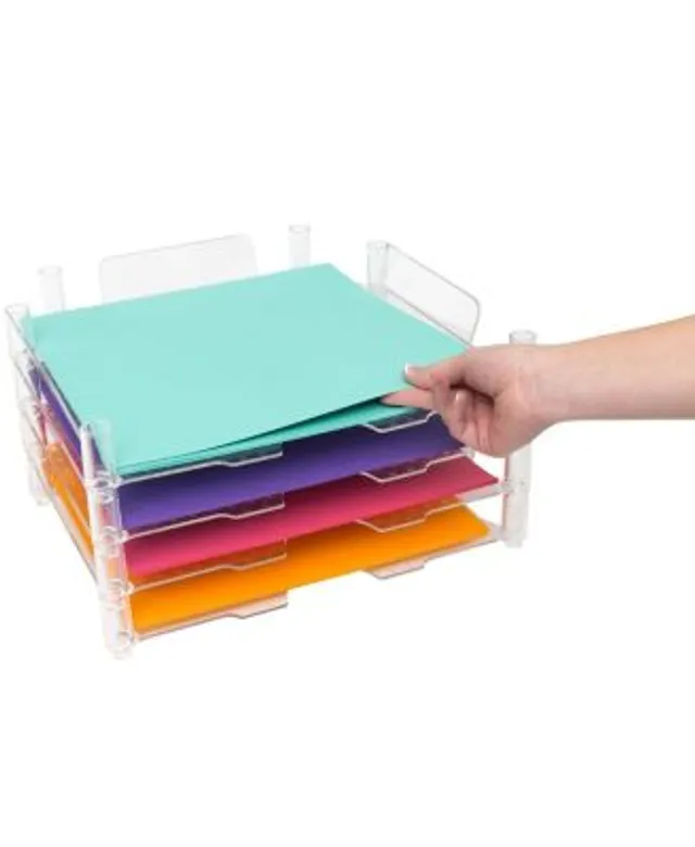 We R Stackable Acrylic Paper Trays (Retail Packaged) 4/Pkg-Clear 12x12