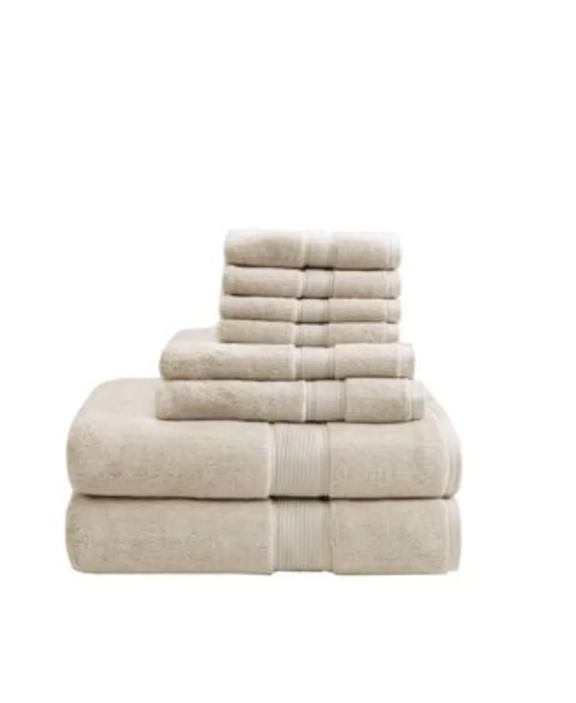 8pc Cotton Bath Towel Set Seafoam