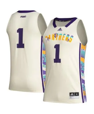 Adidas Men's Alcorn State Braves #1 White Replica Basketball Jersey, XXL