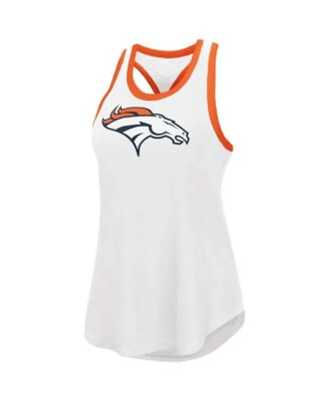 Women's Navy Denver Broncos Plus Size Racerback Tank Top 