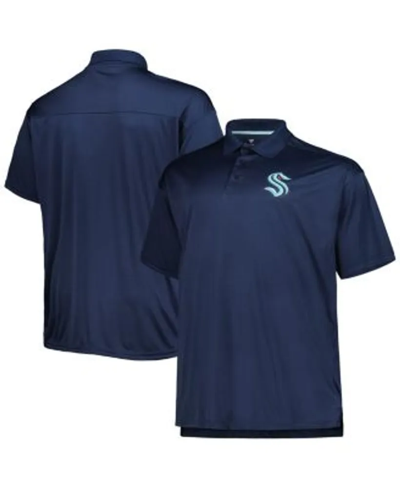 Men's College Navy Seattle Seahawks Big & Tall Birdseye Polo