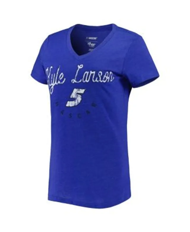 Women's G-III 4Her by Carl Banks White Kansas City Royals Dot Print V-Neck Fitted T-Shirt Size: Large