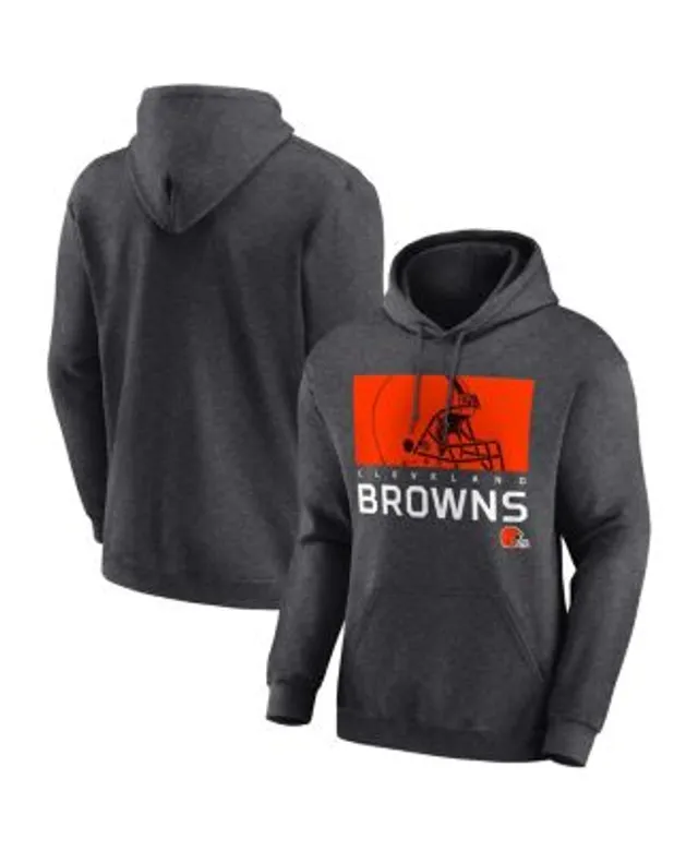 Men's Brown/Heathered Gray Cleveland Browns Big & Tall Team Logo Pullover  Hoodie