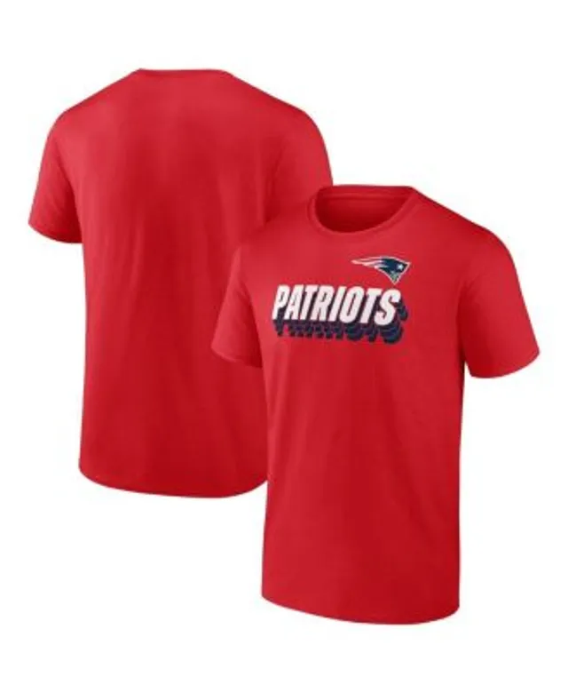 Men's Fanatics Branded Navy/Red New England Patriots Square Off Long Sleeve T-Shirt