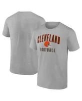 Fanatics Men's Branded Heathered Gray, Gray Cleveland Browns Team