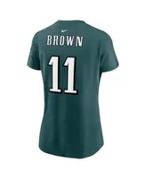 Jalen Hurts Philadelphia Eagles Women's Green by Name & Number Long Sleeve  T-Shirt 