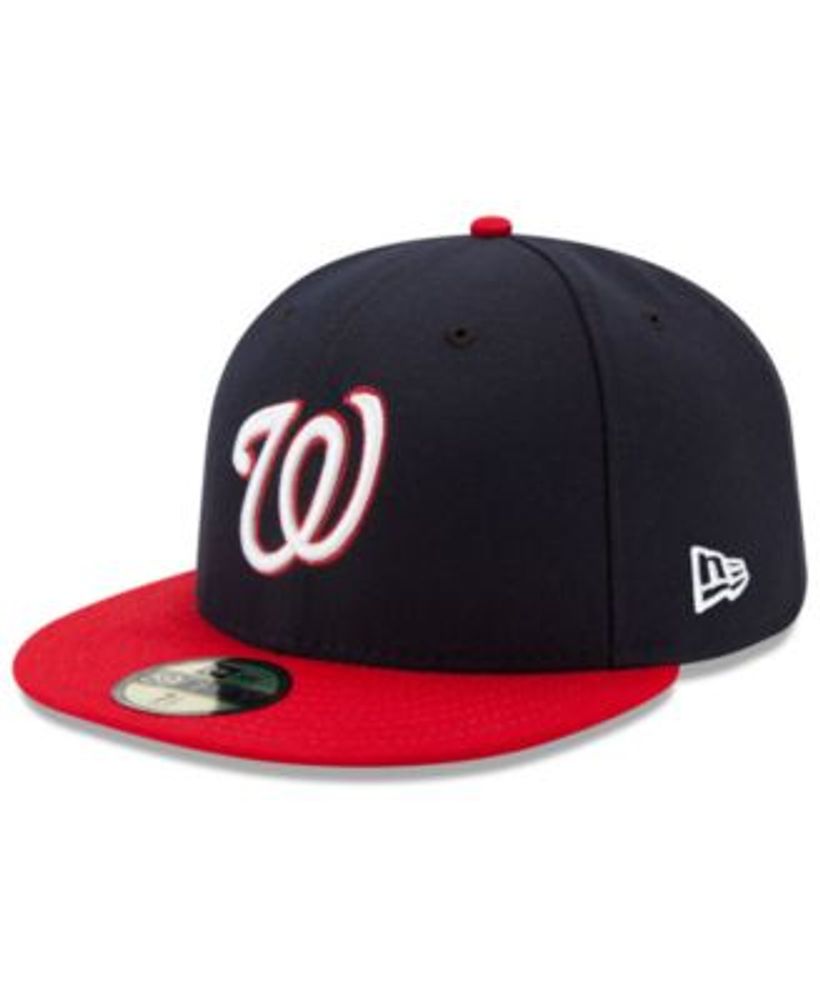 New Era Men's Washington Nationals 59Fifty Game Red Authentic Hat