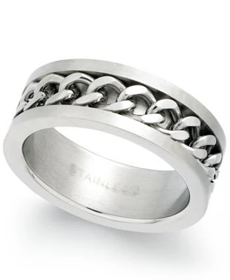 Men's Stainless Steel Chain Ring