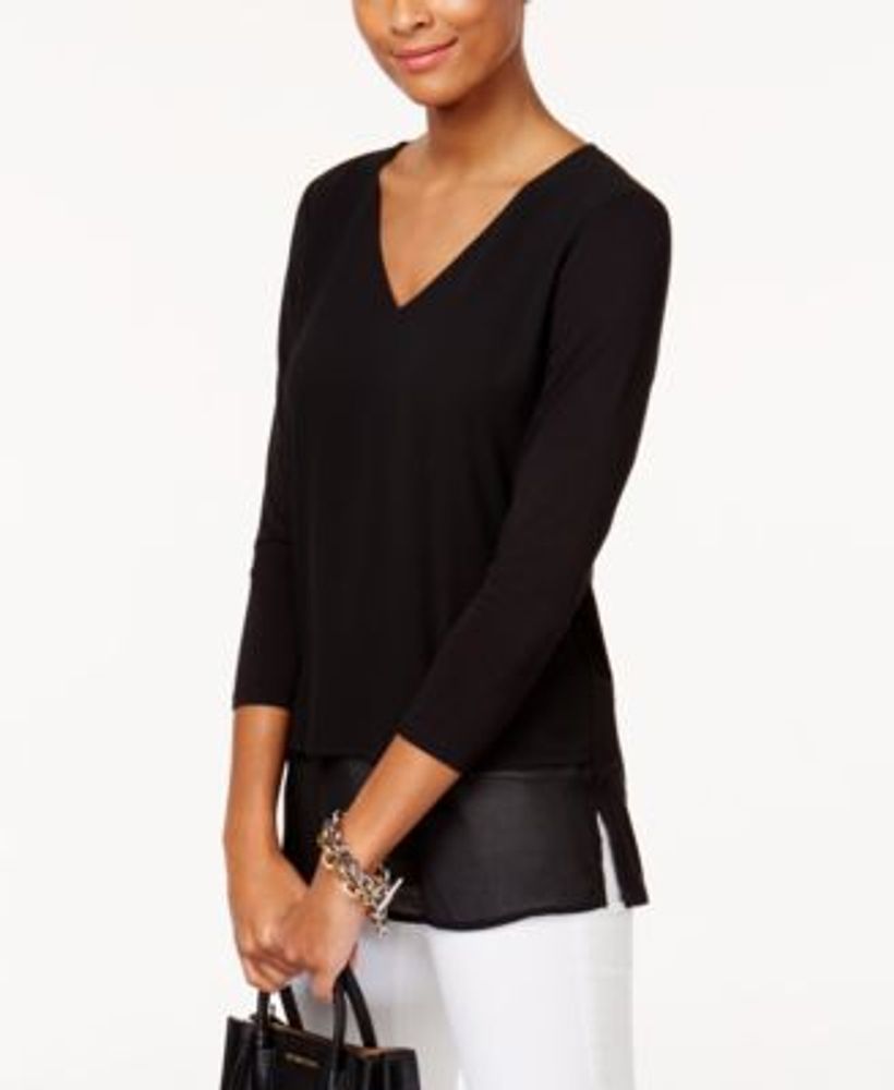 Michael Kors Women's Layered-Look Tunic Top, Regular & Petite Sizes |  Foxvalley Mall
