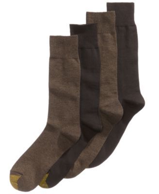 Men's 4-Pack Dress Flat Knit Socks