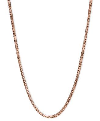 14k Gold Necklace, Wheat Chain (9/10mm)