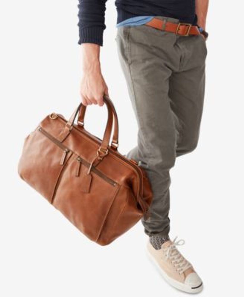 Men's Leather Duffel Bag