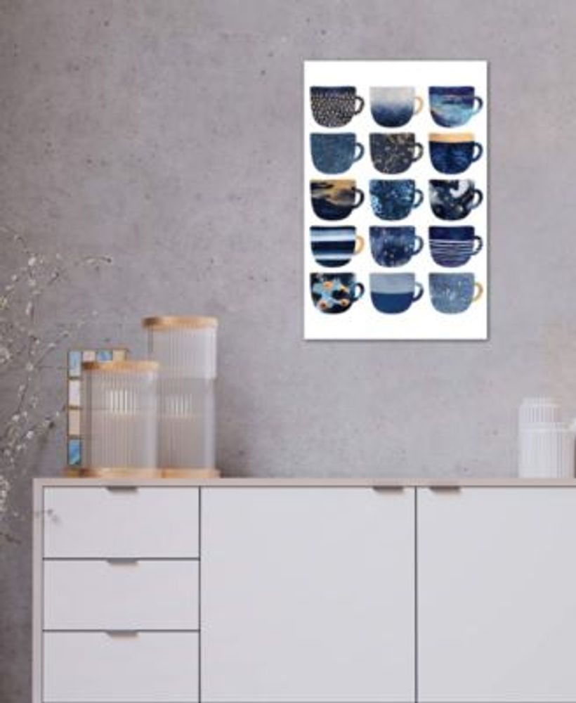 Pretty coffee cups print by Elisabeth Fredriksson