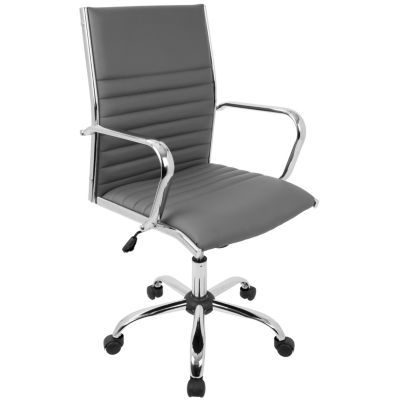 Master Adjustable Office Chair with Swivel in Faux Leather