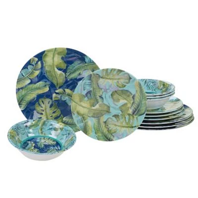 Tropicana Melamine 12 Piece Dinnerware Set