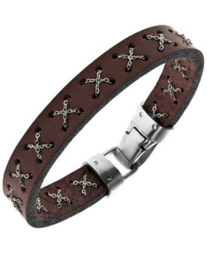 Louis Vuitton brown leather bracelets