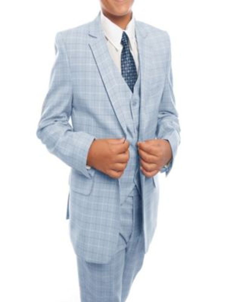 Windowpane Classic Fit 2 Button Suits for Boys