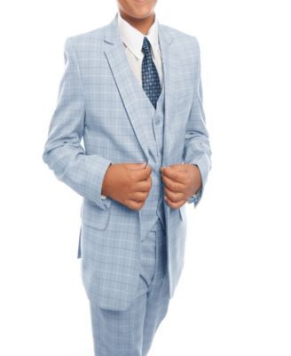Windowpane Classic Fit 2 Button Suits for Boys