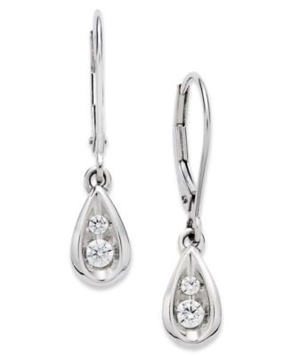 Diamond Teardrop Earrings in 14k White Gold (1/4 ct. t.w.)