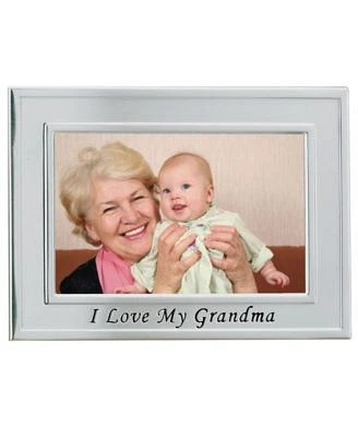 Brushed Metal I Love Grandma Picture Frame - Sentiments Collection - 4" x 6"