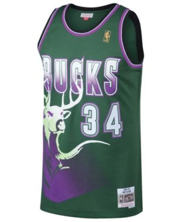 Youth Mitchell & Ness Kareem Abdul-Jabbar Green Milwaukee Bucks 1970-71  Hardwood Classics Swingman Jersey