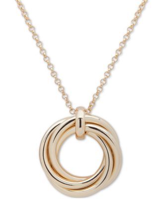 Gold-Tone Love Knot 36" Pendant Necklace