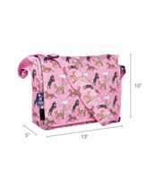 Horses in Pink 13" X 10" Messenger Bag