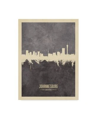 Michael Tompsett Johannesburg South Africa Skyline Gray Canvas Art - 20" x 25"