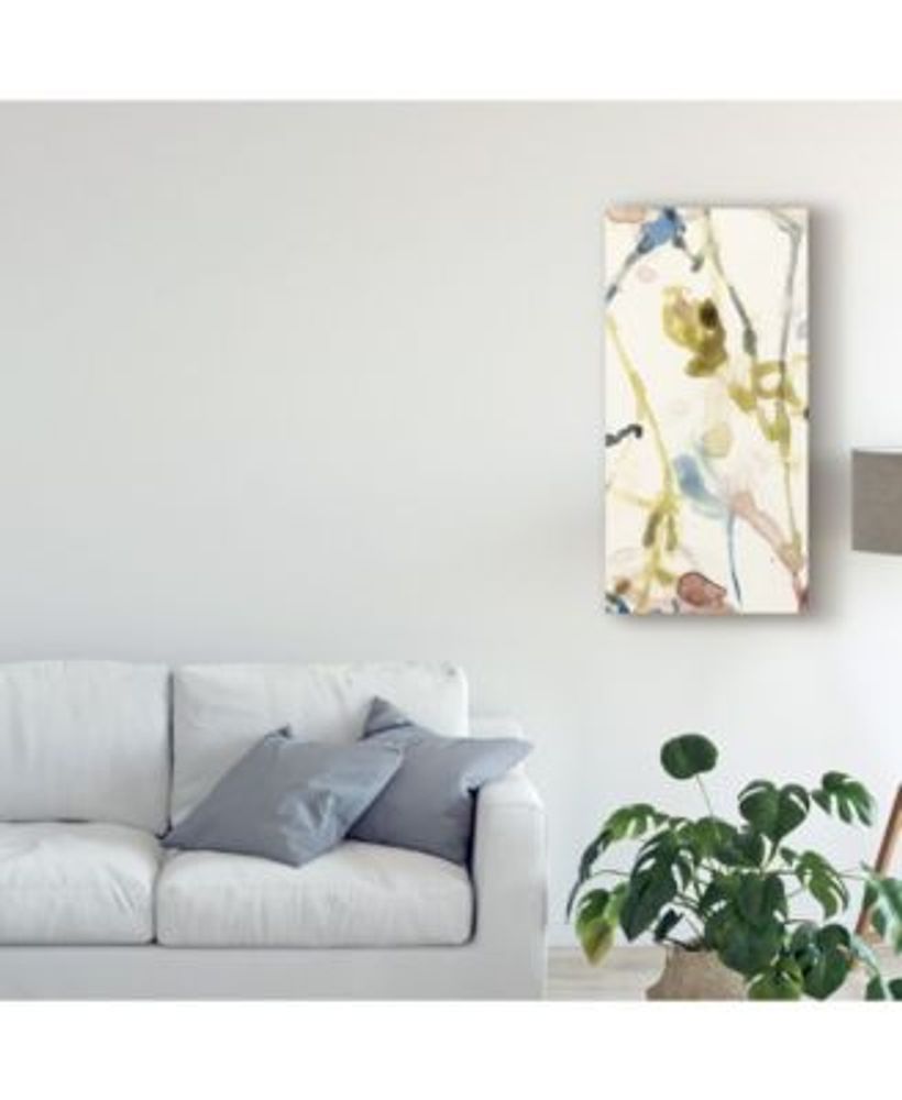 Jennifer Goldberger Flower Drip Triptych I Canvas Art