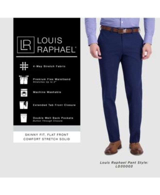 Louis Raphael Louis Raphl Modern Fit Flat Front Pattern Dress Pant