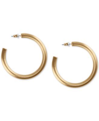 Medium Tubular Hoop Earrings 2"