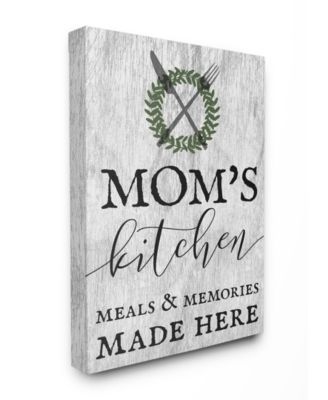 Mom's Kitchen Meals and Memories Canvas Wall Art, 24" x 30"