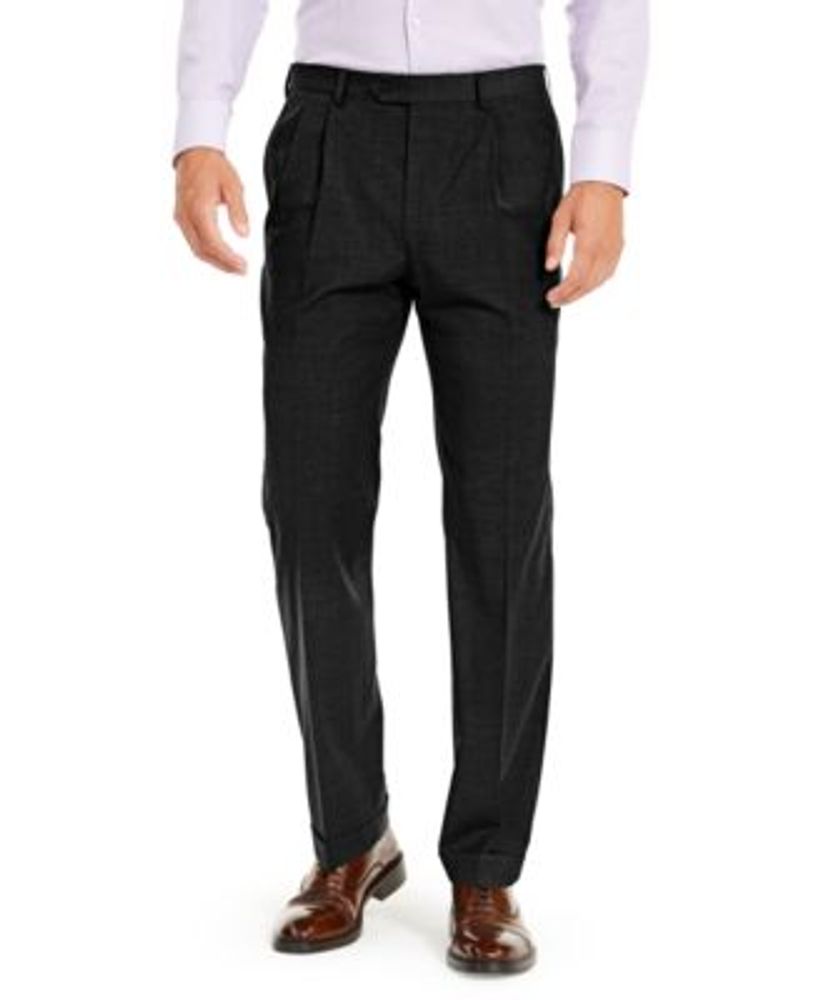 Lauren Ralph Lauren Men's Wool Blend Classic-Fit UltraFlex Stretch  Double-Reverse Pleated Dress Pants | Hawthorn Mall