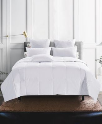 600 Fill Power Lightweight 75% White Down Comforter, Size- Twin