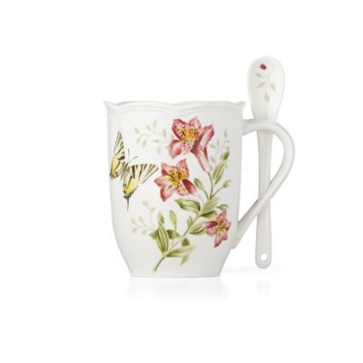 Butterfly Meadow Mug with Spoon, Macy's Exclusive