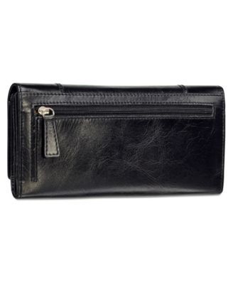 Casablanca Collection RFID Secure Ladies Trifold Wing Wallet