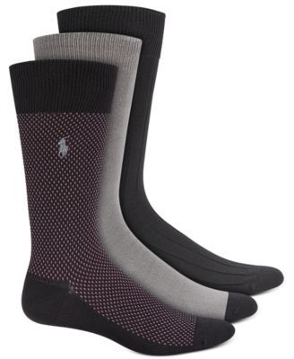 Men's Birdseye Dress Socks, 3 Pack