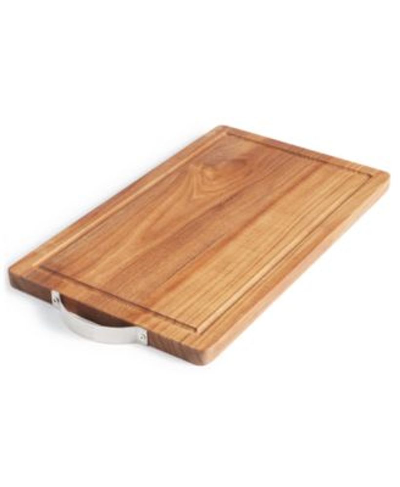 Wood Cutting Board with Stainless Steel Handle, Created for Macy's