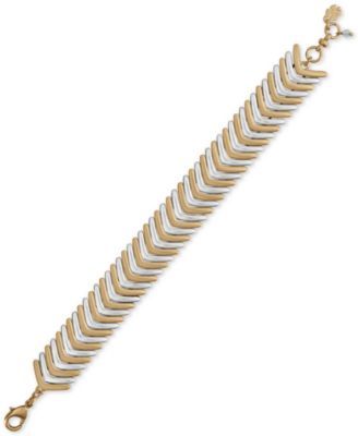 Two-Tone Arrow Link Bracelet