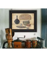 Family Recipe By Pam Britton Printed Framed Wall Art Wood Multi-Color