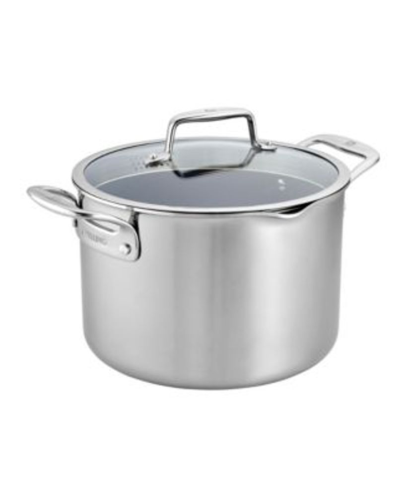 Zwilling Clad CFX 8-Qt. Stock Pot with Strainer Lid and Pouring Spouts